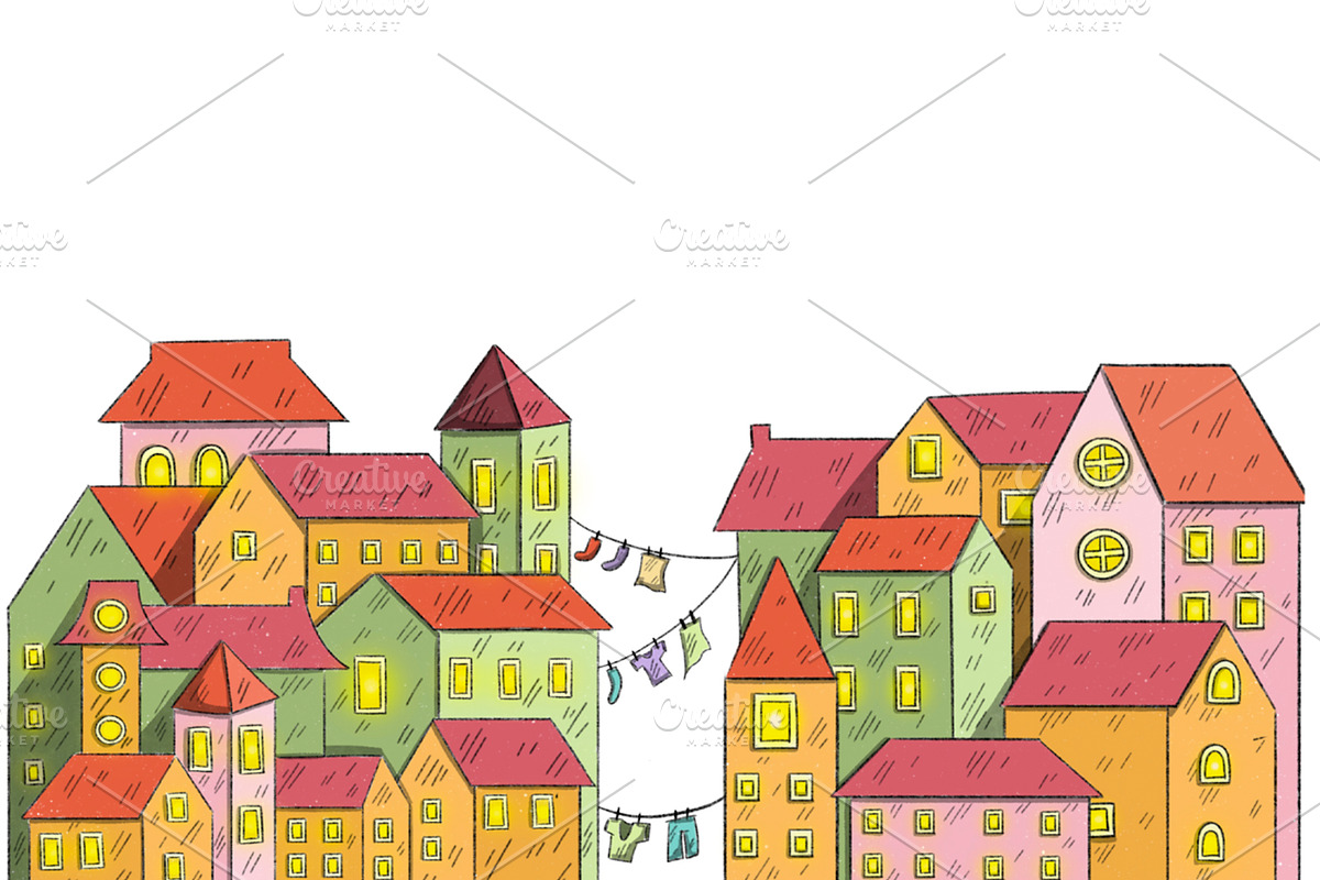 Fairy tale magic houses, a Decorative Illustration by SaintPic illustrations (Photo 6 of 9)