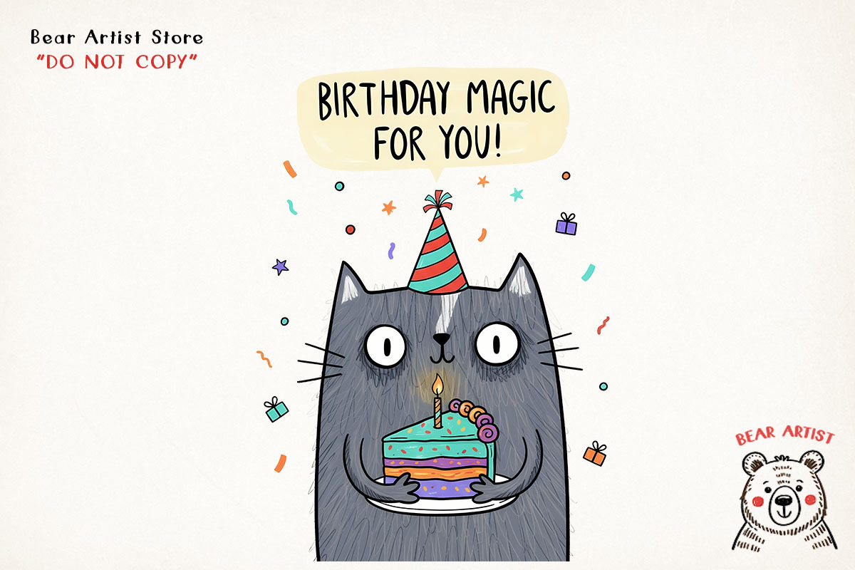 Cat and Animals Funny Birthday PNG, a Graphic by GlitterCraft (Photo 71 of 101)