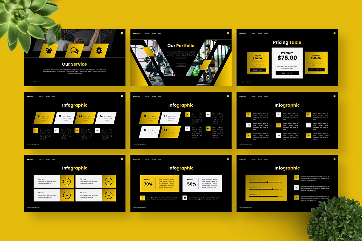 Gymtrain - Keynote Templates, a Presentation Template by Deepslide Studio (Photo 5 of 6)