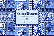 Nautical Delft Blue Collection, a Pattern Graphic by ArtPavo (Thumbnail 1 of 12)