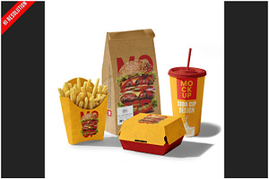 Fast Food Kit Mockup, an Advertising Mockup by Bruno's Shop