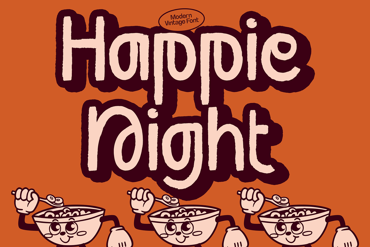 Happie Night - Playful Display Font, a Handwritten Font by Inviline.co (Photo 10 of 10)