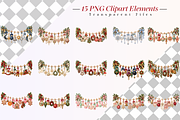 Ornamental Christmas Clothesline, a Seasonal Illustration by Ink Gallery (Thumbnail 2 of 8)