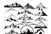 Stylized Mountain Illustrations, a Texture Illustration by CarWrap design (Thumbnail 2 of 3)