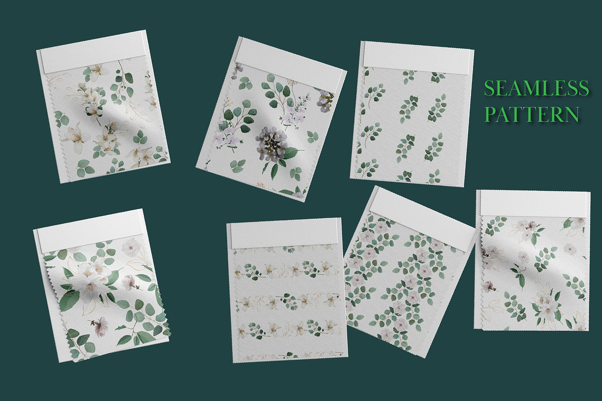 Fragrant white flowers, a Pattern Graphic by Digital illustration shop (Photo 4 of 6)