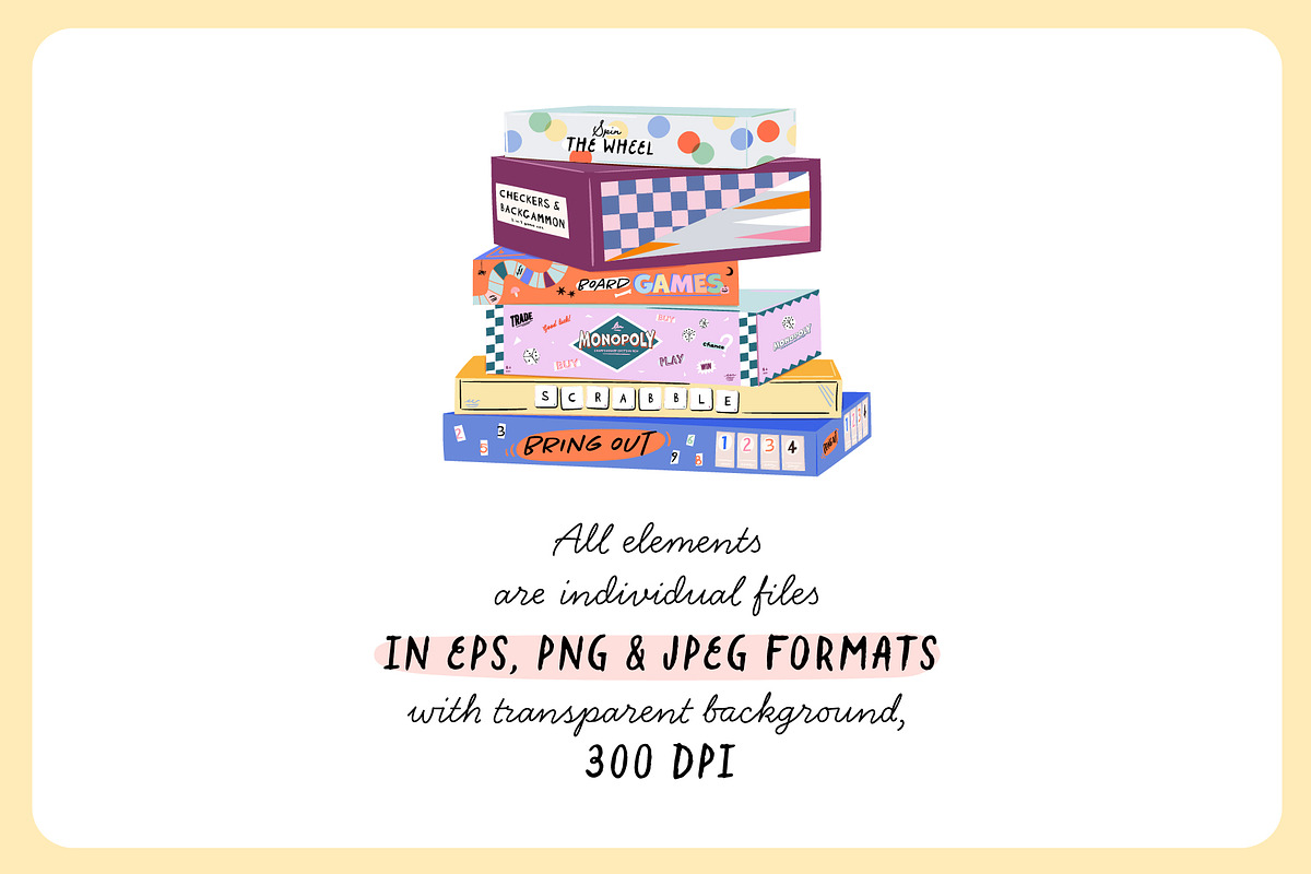 Cozy Game Night Party Clipart Bundle, an Object Graphic by Ruslana Lubenets (Photo 3 of 17)