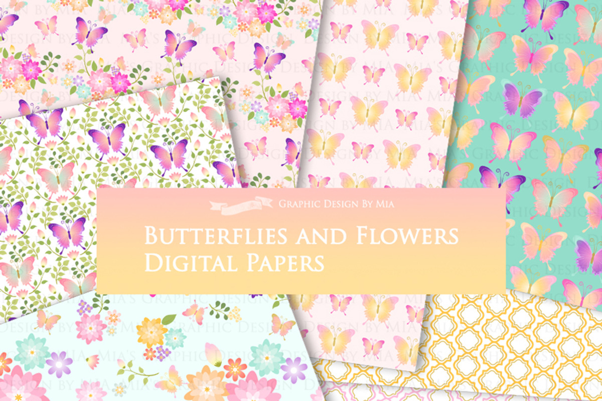Butterflies and Flowers, an Illustration by Mia's Graphic Design (Photo 9 of 11)