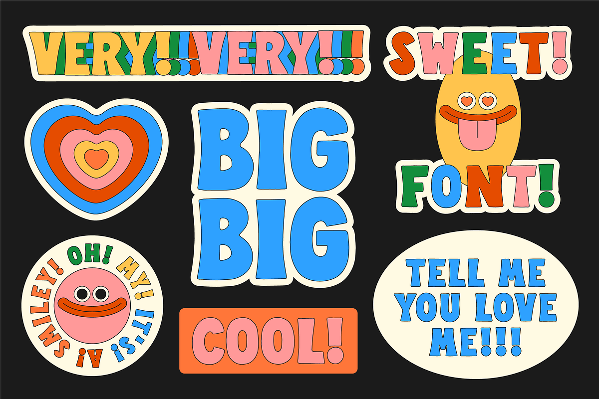 Very Font Family - Handmade Retro, a Sans Serif Font by Studio Funshop by Kelli (Photo 10 of 21)