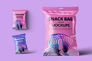 Snack Bag Packaging Mockups, a Packaging Mockup by Designbuys (Thumbnail 1 of 4)