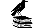 Raven on Books SVG Bundle, an Object Graphic by Designer_Momina (Thumbnail 10 of 19)