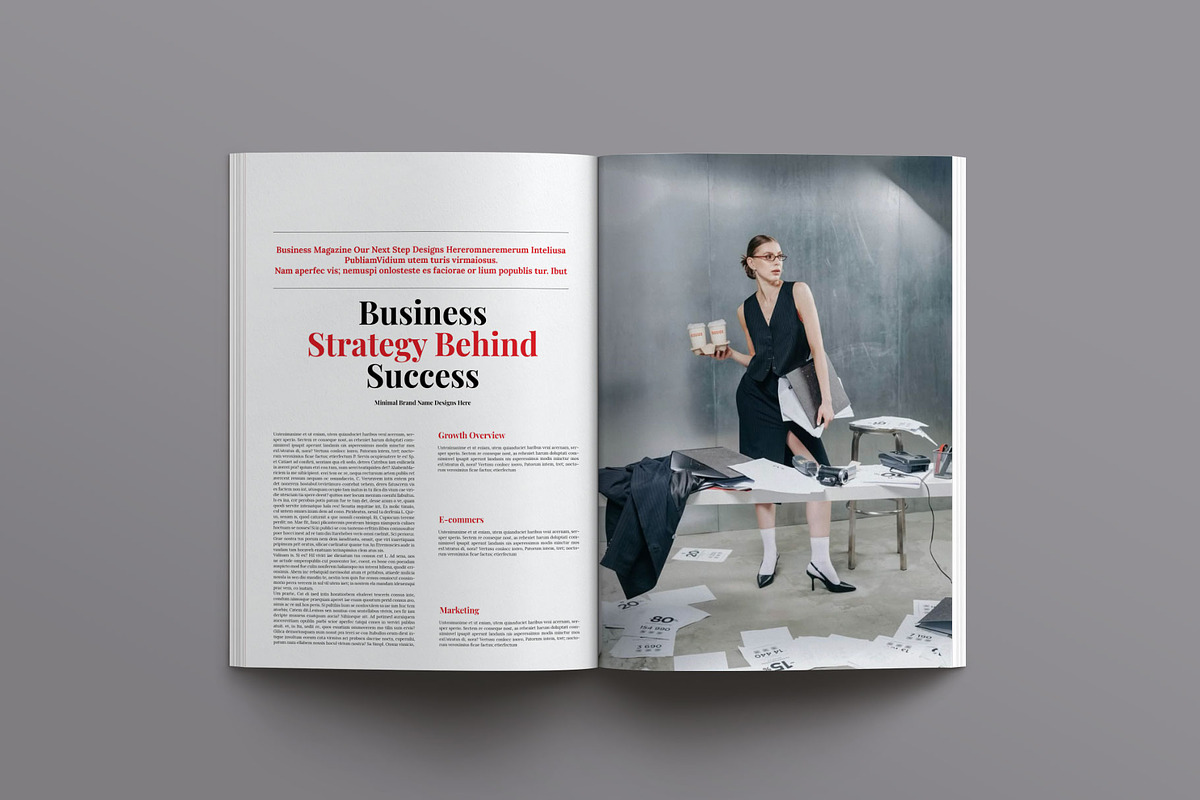 Business Magazine Template, a Magazine Template by Creative-Work (Photo 6 of 8)