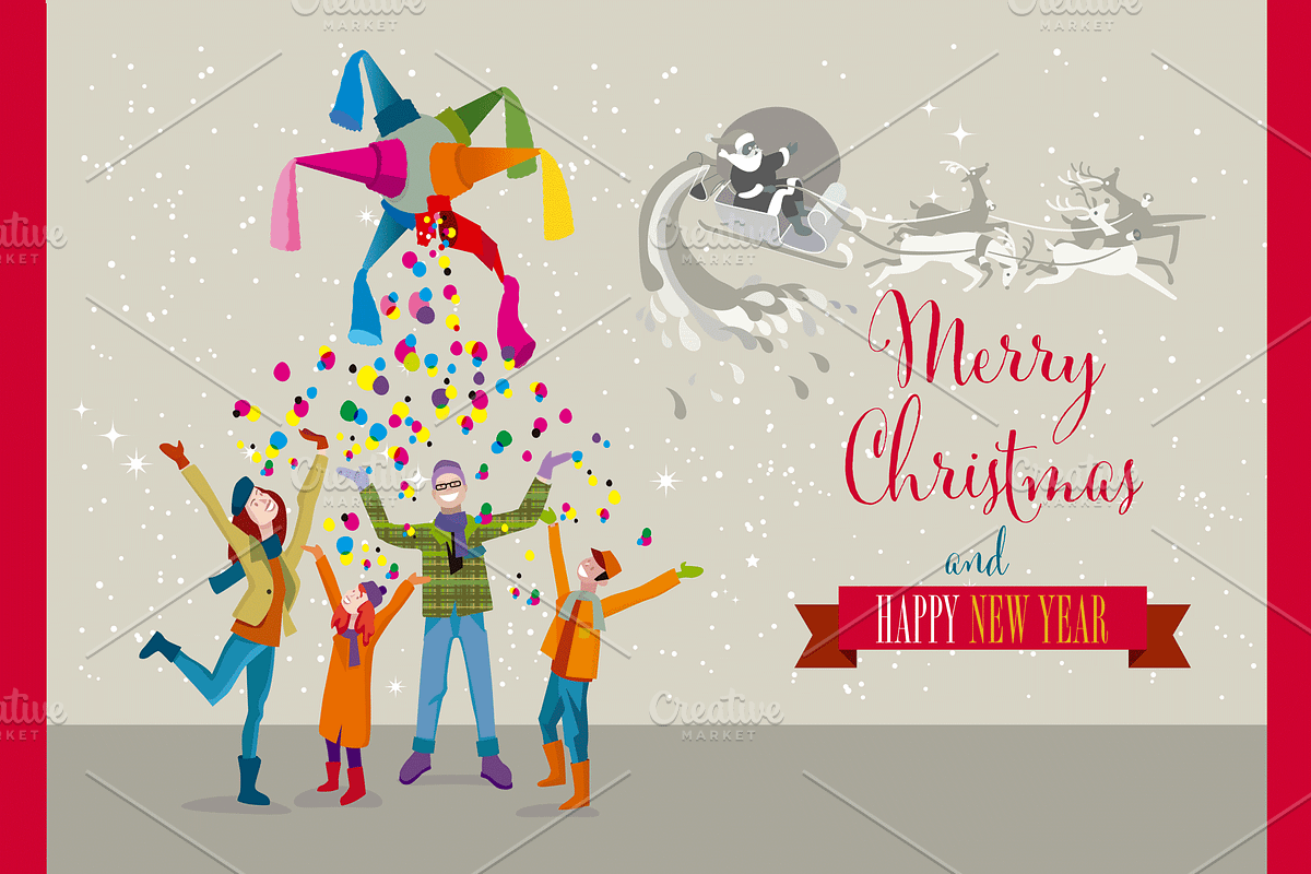 Christmas Cards and Banners Bundle, a Seasonal Illustration by ÁRTICA (Photo 13 of 19)