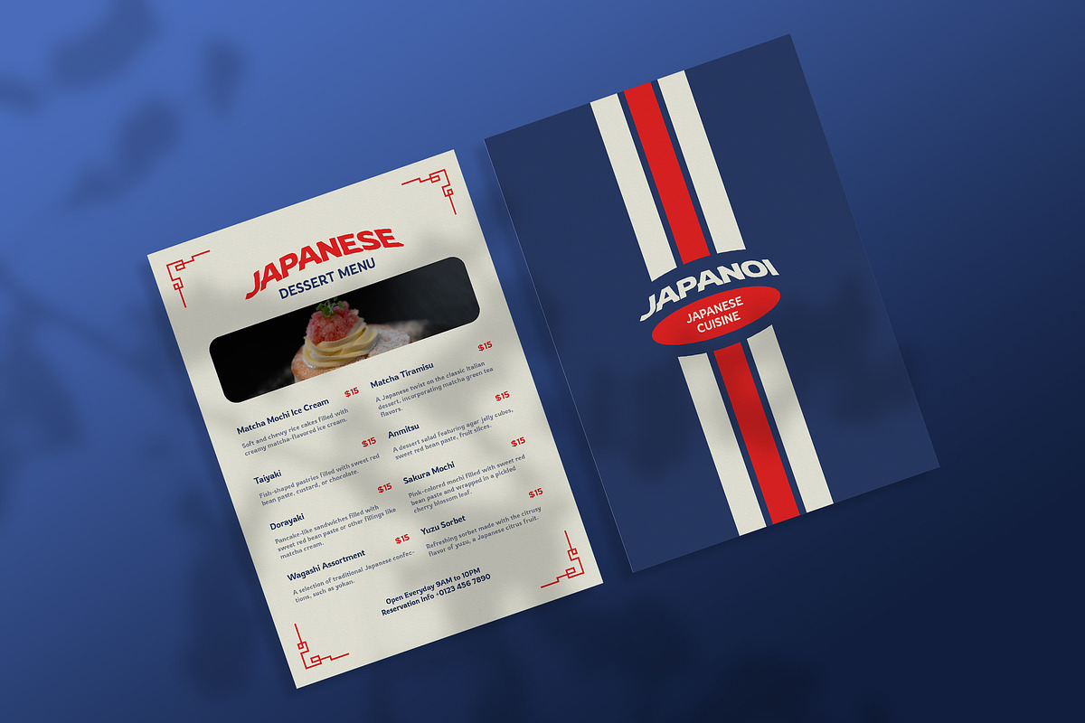 Japanoi - Restaurant Menu, a Print Template by StreaksideStd (Photo 2 of 2)