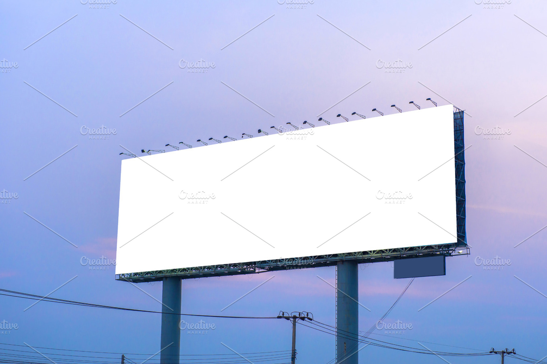 Blank billboard for advertisement., a Photo by Casanowe-studio