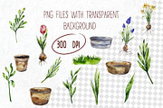 Plants gardedidng watercolor clipart, an Object Graphic by Lidia's watercolor world (Thumbnail 3 of 4)