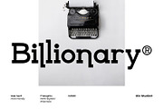 Billionary, a Slab Serif Font by din-studio.com (Thumbnail 1 of 11)