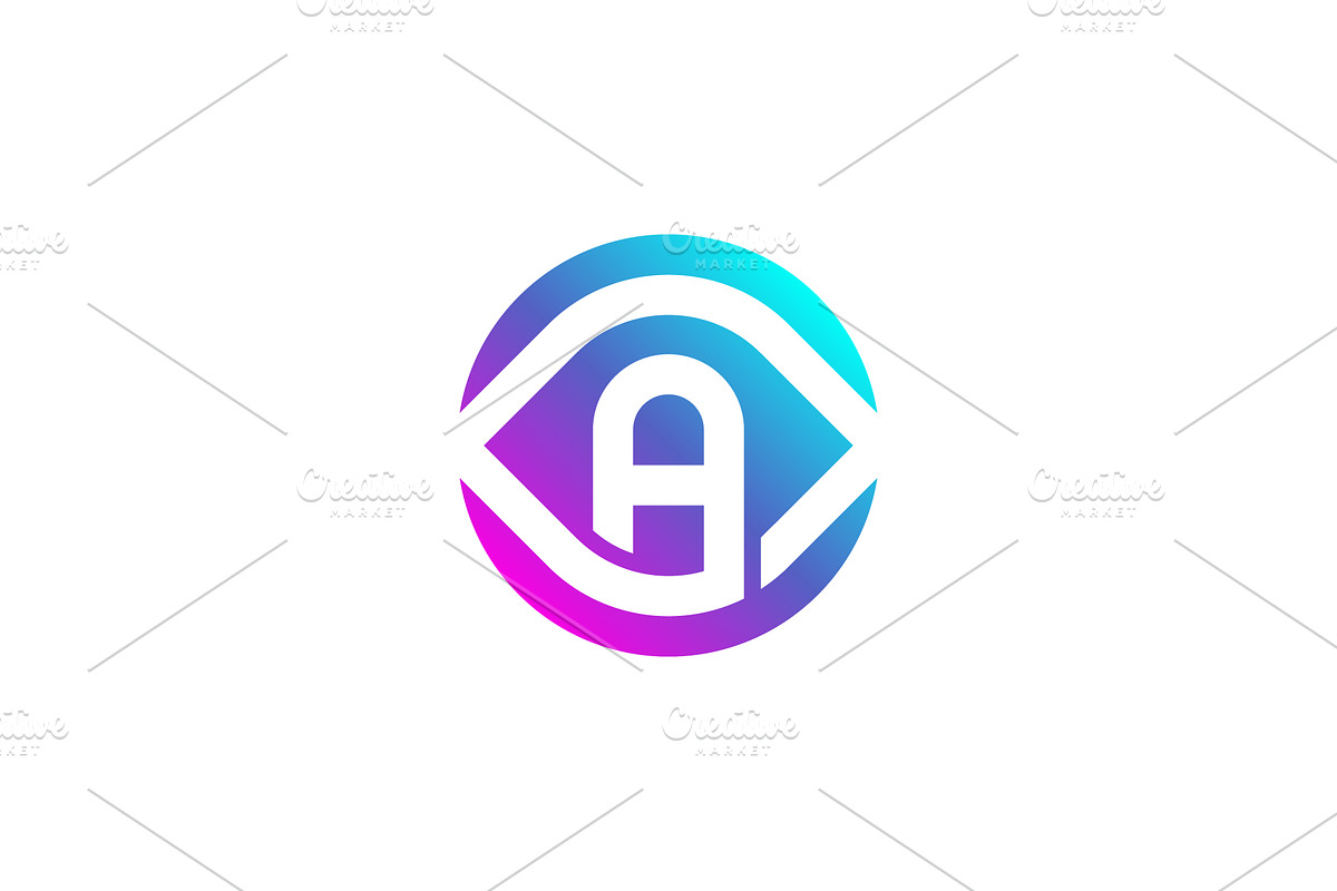 Initial letter A eye vision logo, a Branding & Logo Template by Rasagama Studio