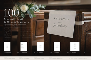 Memorial Stationery 100 Templates V2, an Invitation Template by pawellpi