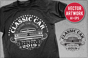Classic Car T-Shirt / Poster Design, a Graphic by Tom Kolter Fun Shop (Thumbnail 1 of 4)