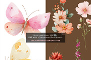 Watercolor Fairy Garden Clipart Set, a Decorative Illustration by OKArtHub (Thumbnail 9 of 11)