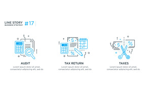 Set of illustrations concept with