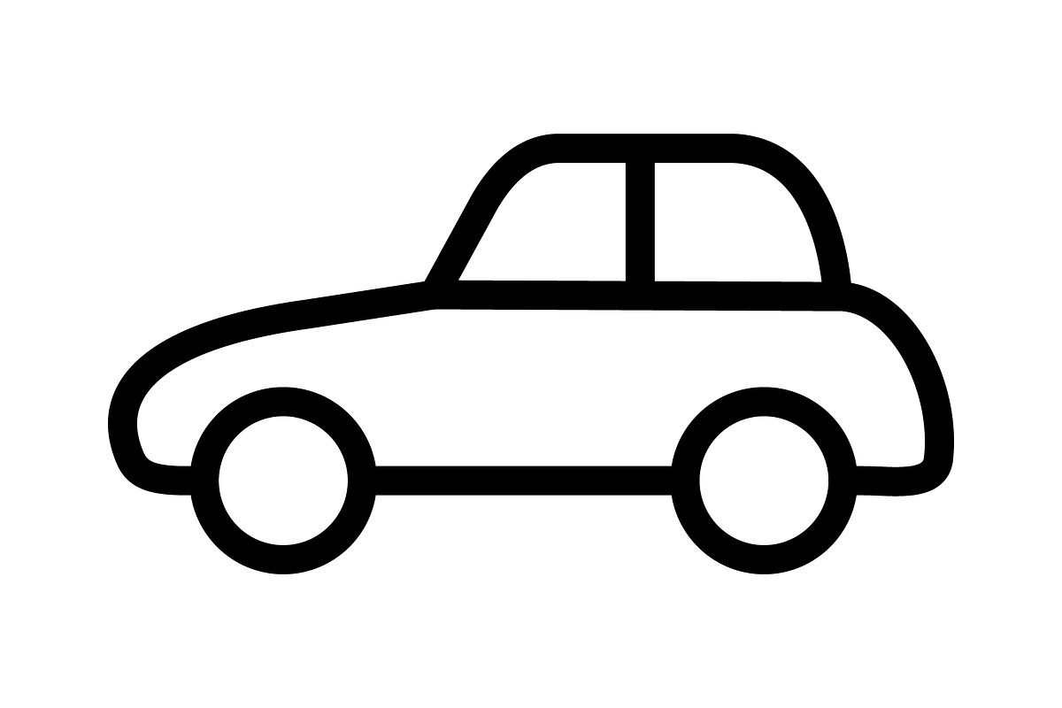 Car icon, an Outline Icon by Sumberpangan