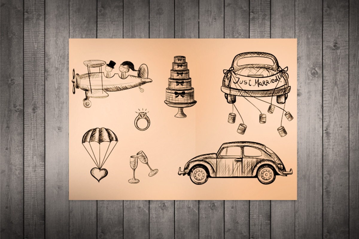 Wedding Invitation Illustrations, an Illustration by IB (Photo 2 of 3)