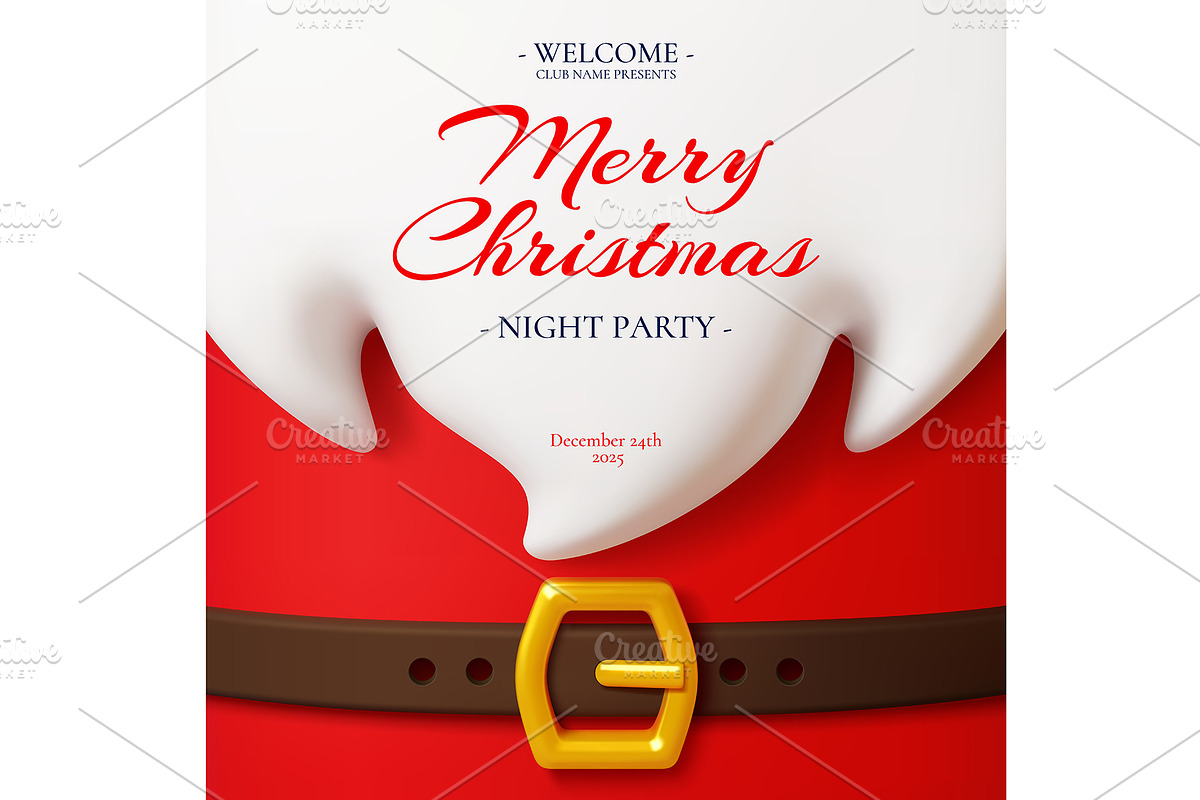 Christmas party invitation with 3d S, an Illustration by Buch&Bee (Photo 3 of 3)
