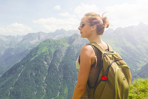 Hiker in austria containing hiking, backpack, and adventure