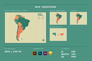 South America Vector Map, a Graphic by Ben Buysse (Thumbnail 4 of 4)