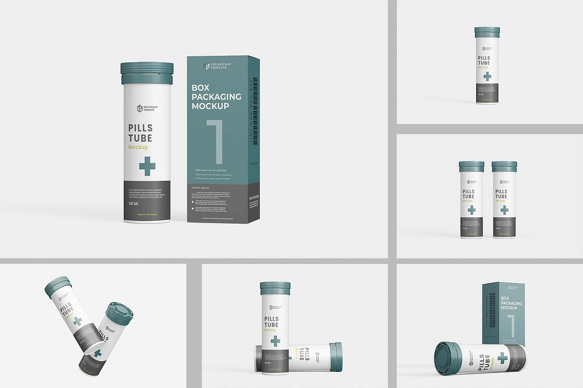 Tablets Tube Mockup, a Packaging Mockup by tiyasprabawa (Photo 1 of 10)