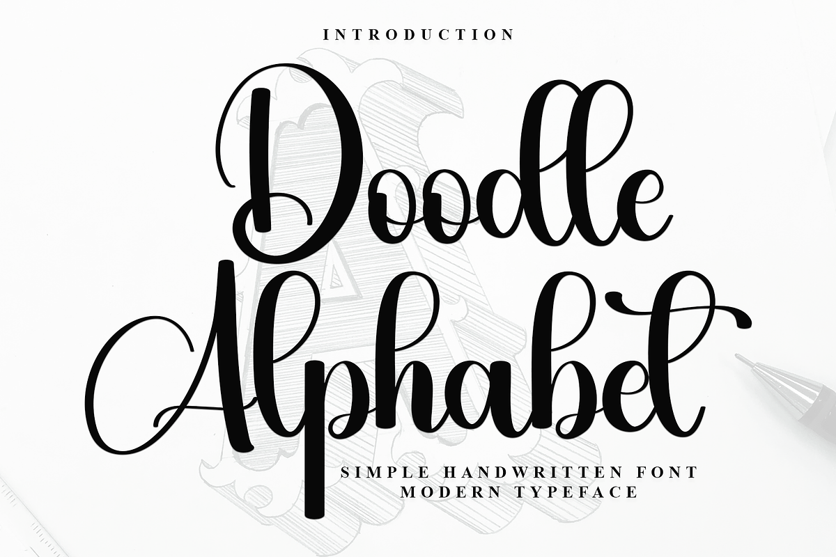 Doddle Alphabet, a Handwritten Font by InermediaSTUDIO (Photo 1 of 7)