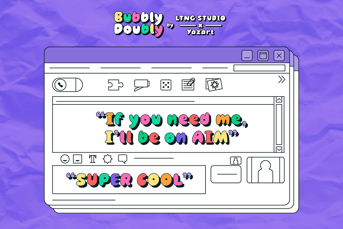 BubblyDoubly Font Family, a Handwritten Font by LTNG STUDIO (Photo 3 of 8)