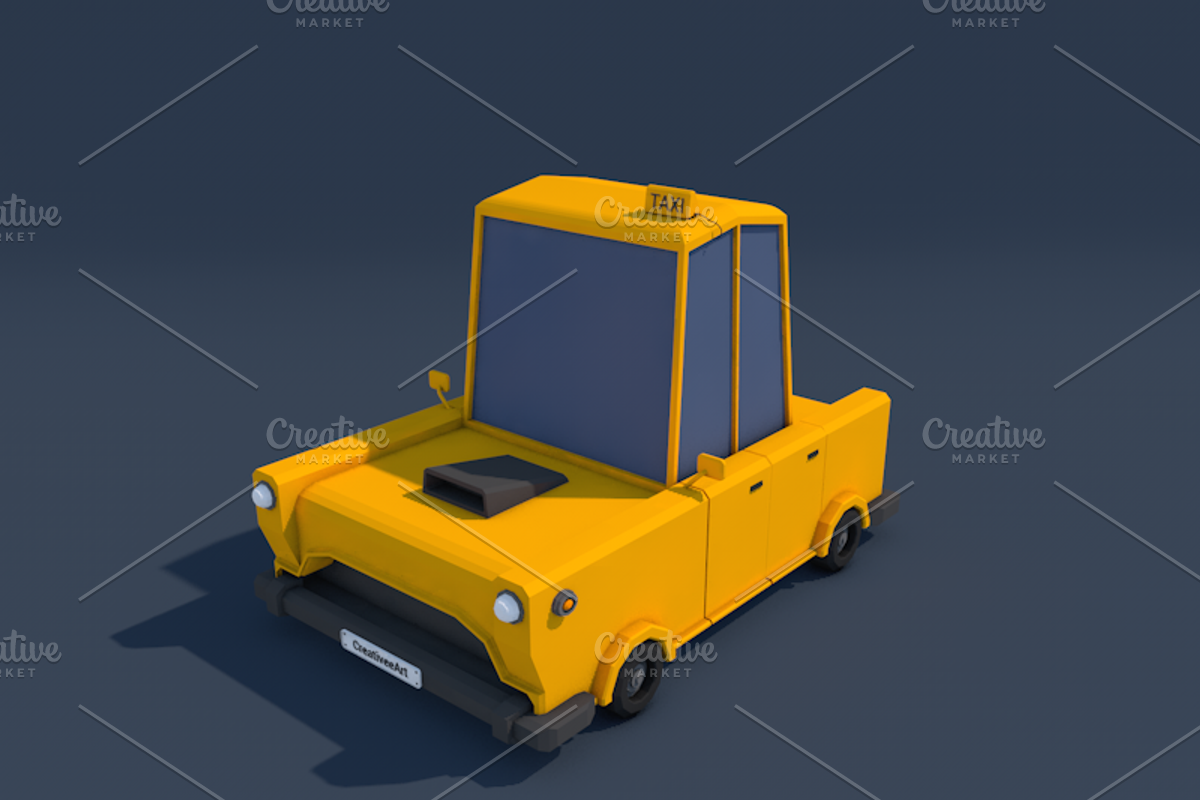 Ultimate Low Poly City Cars Pack, a Cars & Vehicle 3D Model by CreativeeArt (Photo 43 of 54)