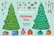 Xmas Cats: clip-art, patterns, cards, an Illustration by Zooza Art (Thumbnail 3 of 11)