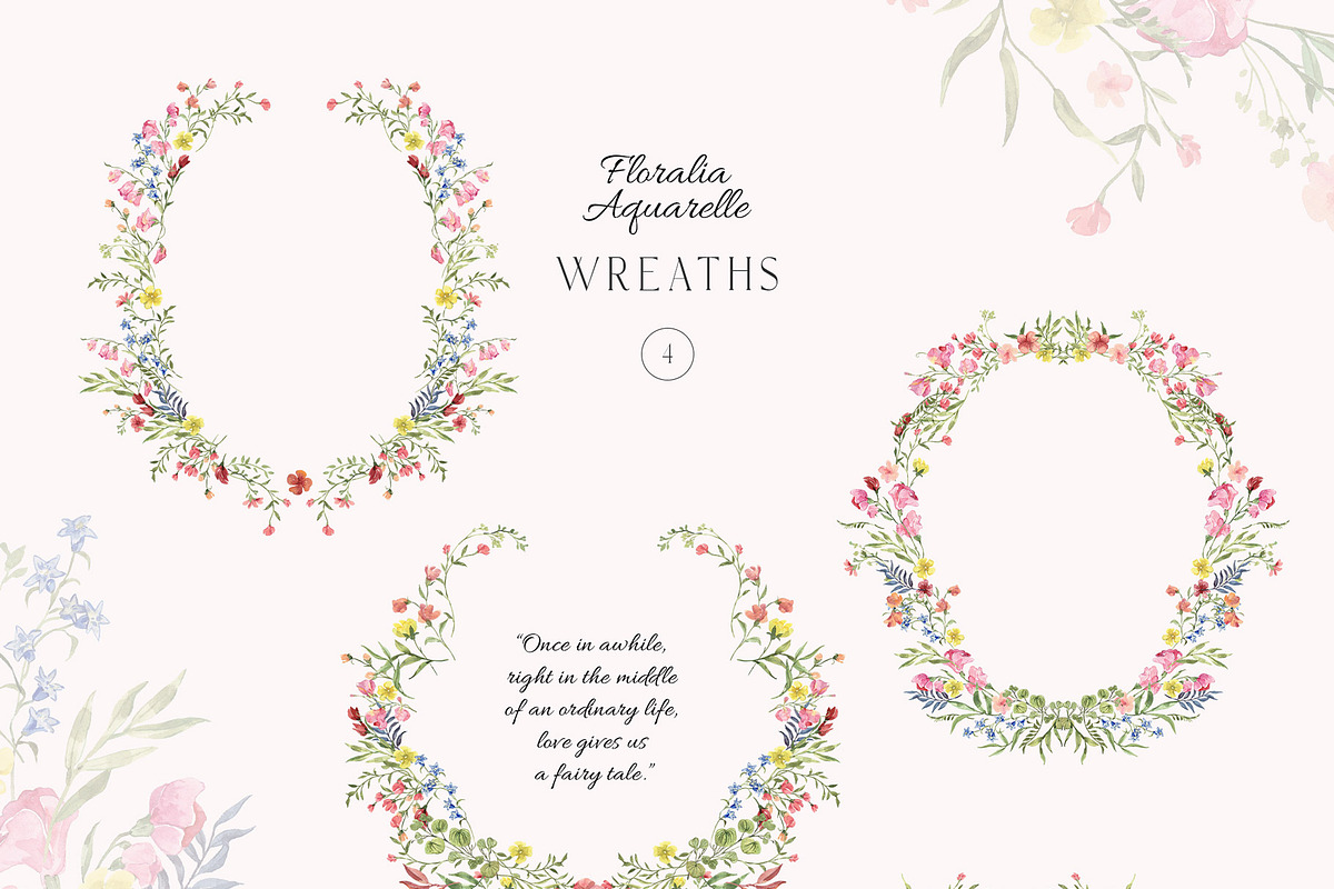 Floralia watercolor wedding crests, an Illustration by SunnyAfternoons (Photo 9 of 14)