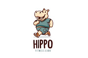 Hippo Fitness Club – Strong, Happy,, an Animal Illustration by Izdihaar_Studio (Thumbnail 2 of 3)