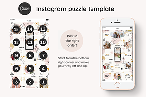 Kids Instagram Puzzle Template Canva