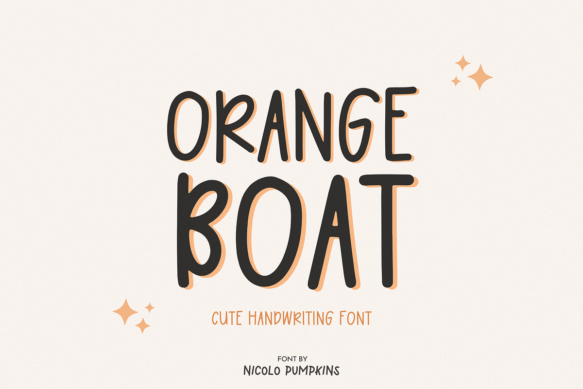 ORANGE BOAT Font, a Font by Nicolo Pumpkins (Photo 1 of 10)