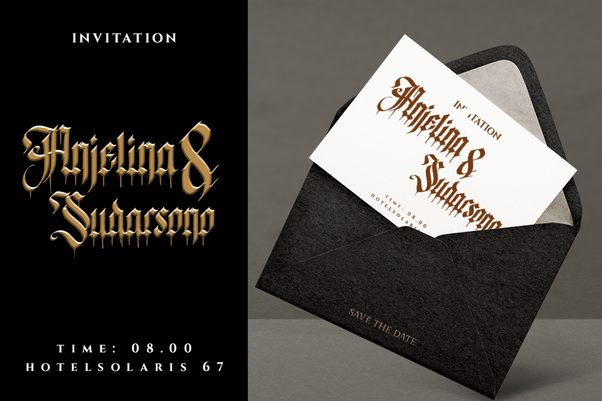Bleeding Vampire, a Blackletter Font by Meizzaluna Design (Photo 3 of 10)