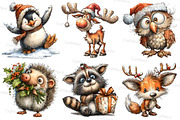 Playful Christmas Clipart, an Illustration by Craft Nest (Thumbnail 2 of 7)