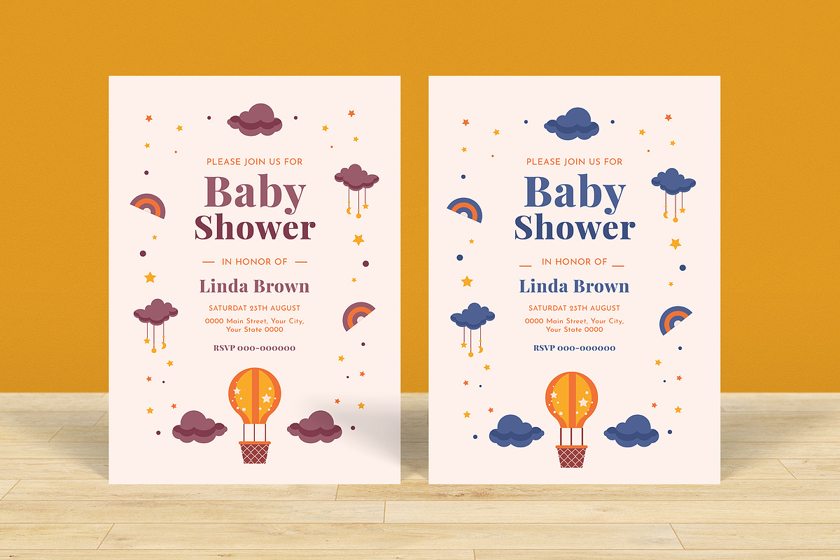 Baby Shower Invitation, an Invitation Template by graphicook (Photo 1 of 2)