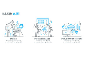 Set of illustrations concept with