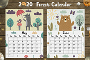 2020 Forest Calendar Template, a Stationery Template by Gulnara Sabirova (Thumbnail 8 of 12)