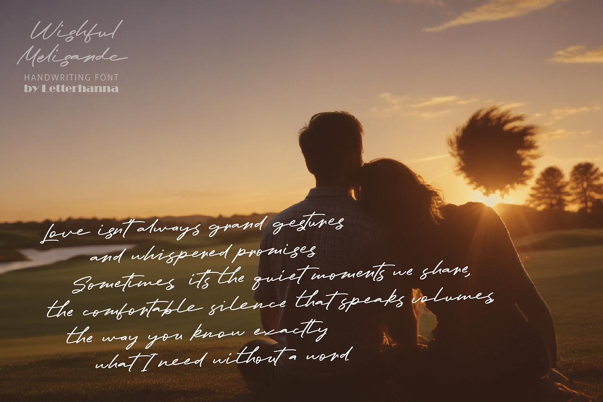 Wishful Melisande Handwriting Font, a Handwritten Font by Letterhanna Studio (Photo 3 of 11)