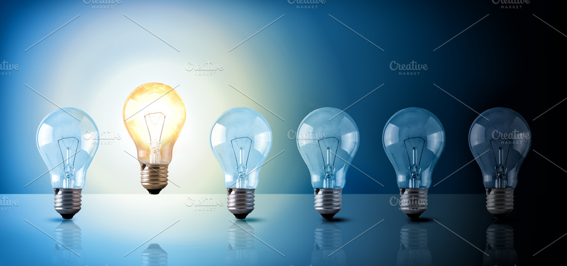 Idea concept with light bulbs, an Industrial Photo by Davizro's Market