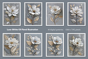 Luxe White Oil Floral Illustration, a Decorative Illustration by Housui Patterns (Thumbnail 4 of 17)