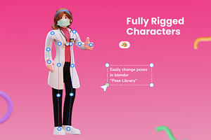 3D Character Female Doctor