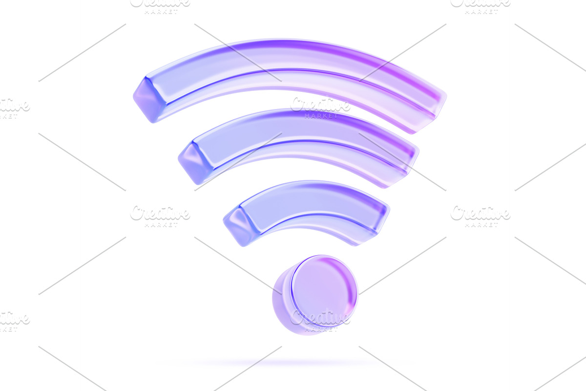 3d glass holographic transparent, a Technology Illustration by Marozhkastudio