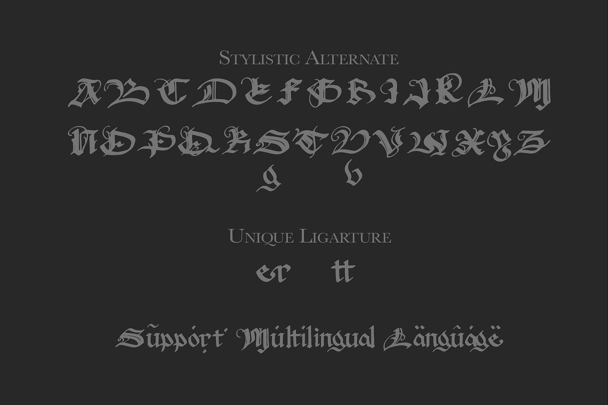 Archdale Blackletter: Vintage Bold, a Blackletter Font by Mofr 24 (Photo 6 of 8)